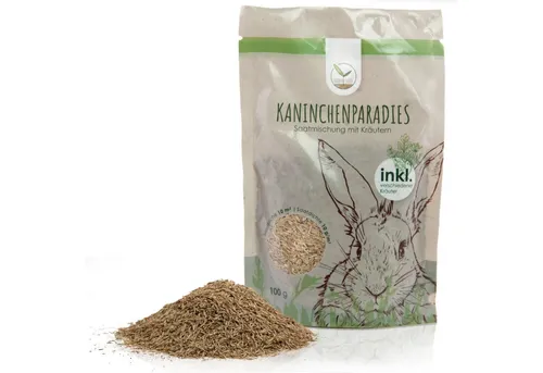 HappySeed Kräutersamen Kaninchenwiese Samen - Kleintierw. Saatgut (Anzucht von Zusatzfutter), 0.1 kg, Zusatzfutter