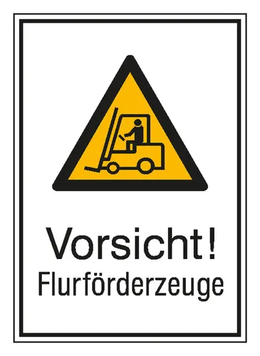 SafetyMarking Warnschild Alu geprägt Flurförderzeuge 262 x 371 mm - 11.A8052