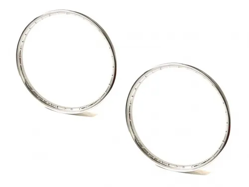 Chrom Felgen Satz Felge 1,20 x 19 Zoll für Mofa Moped Mokick Zündapp Kreidler He