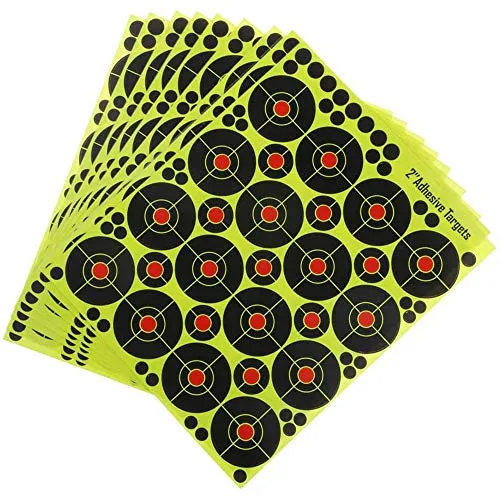 POFET 160 Stück Schießpapier Bogenschießen Ziel Schießziel Aufkleber 2inches,Bullseye Reactive Shooting Target