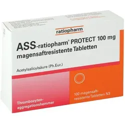 Ass ratiopharm Protect 100 mg magensaftresistent Tabletten