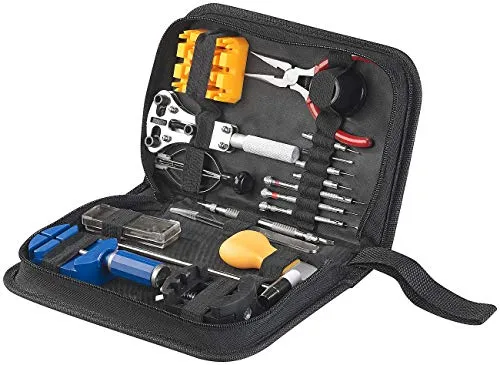 AGT Uhren Reparaturset: 19-teiliges Uhrmacher-Werkzeug-Set zur Uhren-Reparatur & -Wartung (Uhrmacherwerkzeug, Uhrenreparatur, Sets)