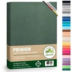 leevitex® Premium Spannbettlaken in grün von Leevitex