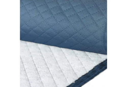 maDDma Stoff 1m Meterware Raute Steppstoff 158cm breit, taubenblau