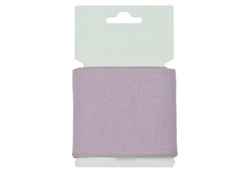 maDDma Stoff 135 x 7 cm nachhaltige Cuff Bündchen Strickbündchen, 045 - flieder