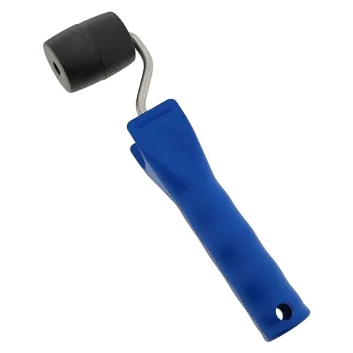 varivendo Tapeten-Nahtroller gerillt – Andrückrolle/Nahtroller mit Gummiwalze, Kantenroller & Tapetenroller für Vlies und Raufaser, 50 mm Walze