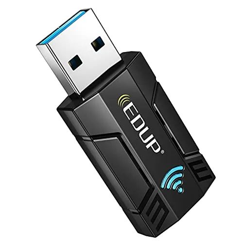EDUP USB WLAN Stick, 1300Mbit/s Dualband (867Mbit/s (5GHz), 400Mbit/s (2,4GHz), 802.11 AC, USB 3.0 WiFi Adapter, Eingebaute Antenne, unterstützt Windows XP/ 7/ 8.1/ 10, Linux, Mac