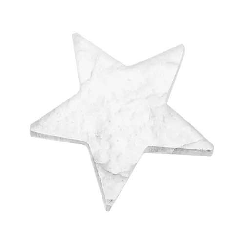 NKlaus Selenit Ladeplatte Stern 12x1 cm – Energieplatte für Edelstein-Aufladung, Reiki & spirituelle Reinigung, ideal für Feng Shui & Chakra-Harmonisierung