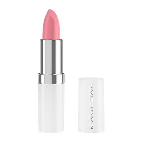Manhattan Lasting Perfection Satin Lipstick 990 Pink Blush, Lippenstift für intensive, langanhaltende Farbe und feuchtigkeitsspendende Pflege