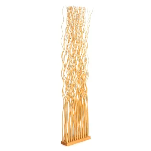 Weiden RAUMTEILER Wave - Honigfarben, 170x40cm - Paravent aus Weidenholz, vielseitig einsetzbar als Raumtrenner oder Sichtschutz, bringt natürlichen Charme in dein Zuhause.