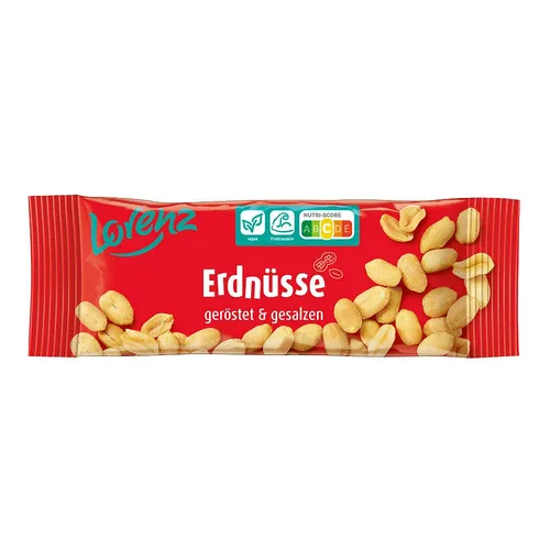 Lorenz Snack World Erdnüsse geröstet, gesalzen Riegel, 28er Pack - Erdnüsse in praktischem Riegelformat, perfekt für unterwegs. Sorgfältig ausgewählte Erdnüsse, schonend geröstet und fein gesalzen für ein unvergleichliches Snackerlebnis.