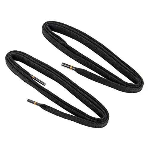 REMA 1 Paar Schnürsenkel - flach - schmal - 5,5 mm Längen (220 cm, Schwarz)