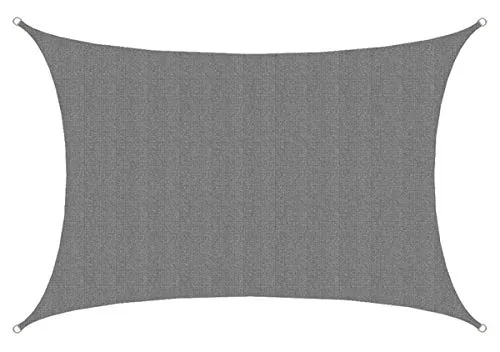AMANKA UV Sonnensegel 6 x 4m - Rechteckiger Sonnenschutz für Balkon und Garten - Wasserdurchlässiges Sonnensegel mit bis zu 90% UV-Schutz, ideal als Sichtschutz und Überdachung für Terrasse, Pool oder Camping. Reißfest und wetterfest für langlebigen Einsatz.