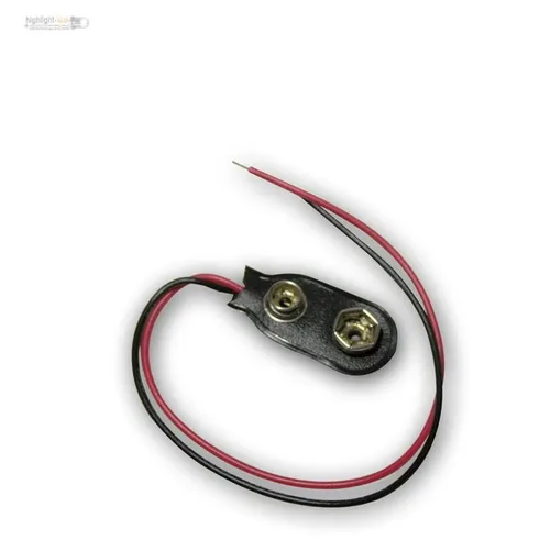 5x Batterieclip für 9 Volt Blockbatterie für 9V an LEDs