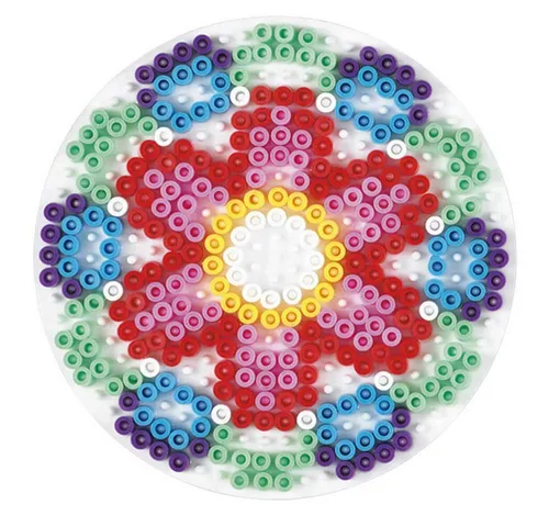 Hama Bügelperlen Hama Midi-Stiftplatte Kreis medium, weiß in weiß von Hama