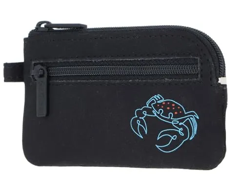 Oxmox Schlüsselmäppchen New Cryptan Keyholder Crab Print Cyan Black schwarz