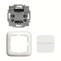 Busch-Jaeger 64765 UJ-214 Komfortschalter flex Set - Bewegungsmelder-Tastschalter-Kombination für einfache Bedienung. Mit einstellbarer Ansprechhelligkeit und bis zu 5 m Reichweite, ideal für die Wandmontage.