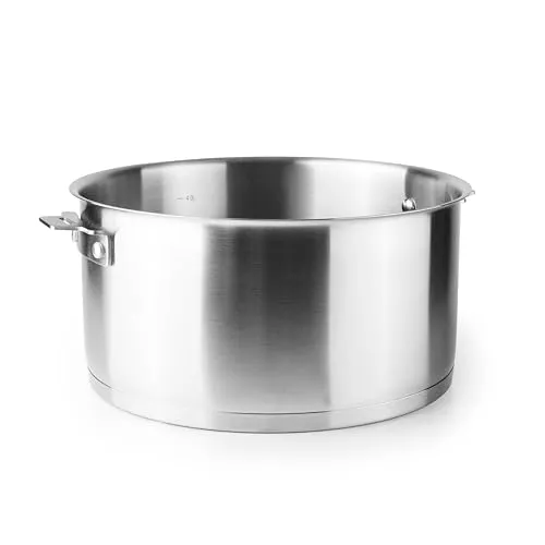 Lacor Kombi-Pfannenkörper 5,5L - Kasserollen mit hochwertigem Edelstahl 18/10 und Sandwich-Wärmeverteilerboden für gleichmäßige Wärmeverteilung. Ideal für alle Herdarten, inklusive Induktion und backofenfest.