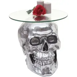 HHG Beistelltisch Totenkopf 017 – Eleganter Glastisch mit einzigartigem Design