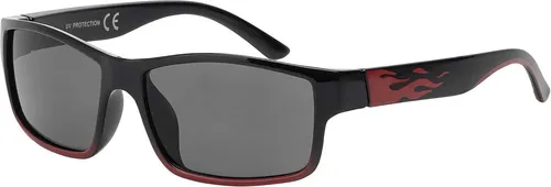 Jungen Mädchen Kinder Sonnen Brille Designer Modern mit Flammen Motiv 30555 Schwarz