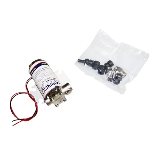 Marco UP2/OIL 12 V Ölpumpe für Boote - Selbstansaugende Elektropumpe für Schmieröle, ideal zum Ablassen von Motorwannen. Robustes Gehäuse aus vernickeltem Messing und Edelstahlwelle, 12 V, 1,5 bar Druck.