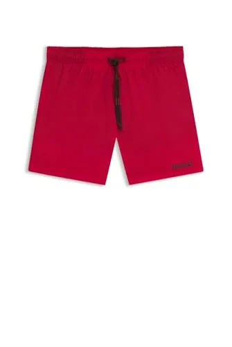 HUGO Herren Haiti Badehose - Open Pink693, XL EU - Badeshorts für Herren mit Tunnelzug und elastischem Bund für optimalen Tragekomfort. Stylischer Print-Logo und mittlere Länge für einen modernen Look.