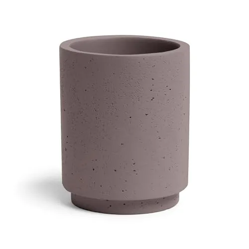 MÖVE Solid Zahnbürstenhalter 7,5 x 7,5 x 9,5 cm aus Zement, Grey