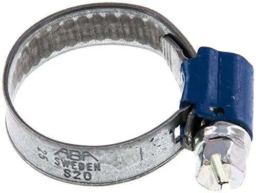 9mm Schlauchschelle 16-25mm, Stahl verzinkt (W1) (ABA) Werkstoff:Stahl verzinkt (W1) (ABA) SW:7mm