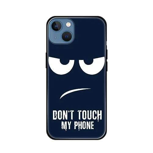 König Design Handyhülle Kompatibel mit Apple iPhone 13 mini Hülle TPU Eckenschutz Stoßfest Dünn Kratzfest Schutzhülle - Dont Touch My Phone Blau