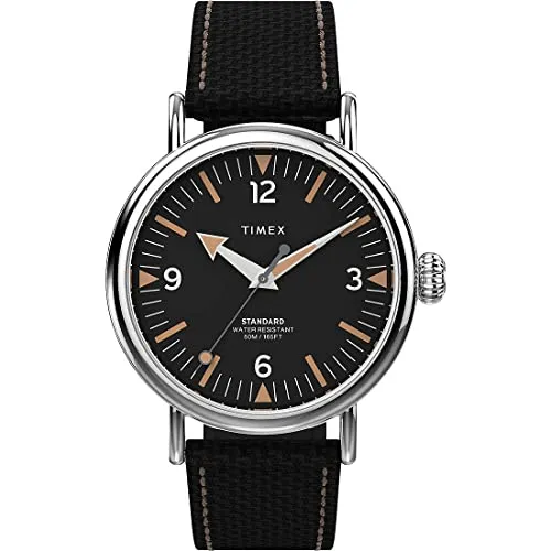 Timex Quarzuhr WATERBURY STANDARD TW2V44000AJ - Herrenuhr mit Leuchtzeigern - Herrenuhr mit klassischem Design, Leuchtzeigern für optimale Ablesbarkeit, wasserdicht bis 5 bar und robustem Mineralglas.