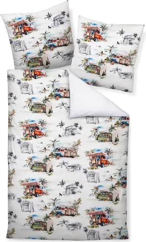 Janine Mako Satin Bettwäsche in weiß von Original Janine