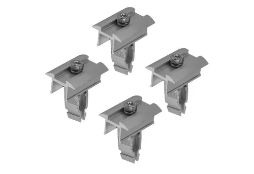 avoltik Solarmodul-Halterung Endklemme Mittelklemme silber o. schwarz 2x o. 4x PV Halterungen, (Endklemme Mittelklemme silber o. schwarz 2x o. 4x PV Halterungen, 4-tlg., Endklemme Mittelklemme silber o. schwarz 2x o. 4x PV Halterungen, Material: Aluminium / robust, witterungsbeständig, rostbeständig)