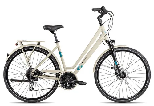 2R Manufaktur Trekkingrad TLX24 Trapez, 24 Gang Shimano Acera RD-M360 Schaltwerk, Kettenschaltung, Damenrad 28 Zoll braun/beige