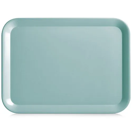 Zeller 26698 Melamintablett, Melamin, Aqua, ca. 43.5 x 32.5 cm, Serviertablett, stapelbar, Kratzfest