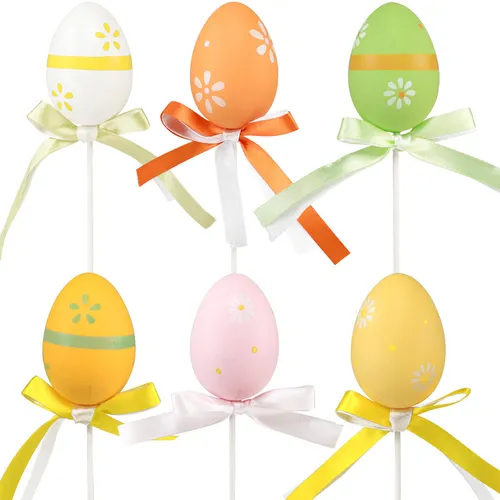 Ostereier Deko Blumenstecker 12 Stk – Frühlingshafte Dekoideen für Ostern,