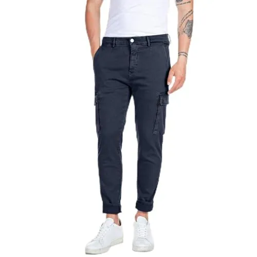 Replay Herren Slim Fit Cargo Jeans Jaan Hypercargo Colour von Replay
