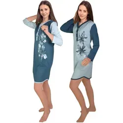 Consult-Tex Nachthemd Doppelpack Nachthemd (2er-Pack) bequem zu tragen grün 36/38