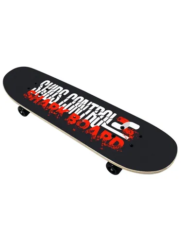 Stamp Skateboard Shark - Skateboard für Kinder mit doppeltem Kicktail und coolem Haifisch-Design, ideal für Anfänger und sicher bis 50 kg, ab 5 Jahren geeignet.