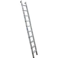 Krause Anlegeleiter Stabilo 124432, 2,7m Aluminium - Leiter aus Aluminium mit 10 Stufen, bis 150 kg belastbar und maximale Arbeitshöhe von 3,60 m. Sicherer Stand durch profilierten Stufen und integrierten Abrutschschutz. Ideal für Handwerker und Heimwerker.