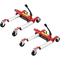 VEVOR 2 x Radwagen Fahrzeugpositionierungs-Reifenheber 680kg - Radlagerwerkzeuge mit hochwertiger Hydraulik für müheloses Positionieren von Fahrzeugreifen. Ideal für Werkstätten, ausgestattet mit robusten Universalrollen und Druckablassventil.