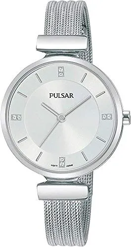 Pulsar Quarz Damen-Uhr Edelstahl mit Metallband PH8467X1