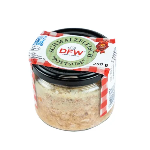 Schmalzfleisch Pottsuse 250g im Glas Wurstkonserve | DFW Feldküche
