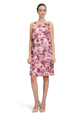 Vera Mont Damen Cocktailkleid mit Volant 36, Dark Red/Red in rot von Vera Mont