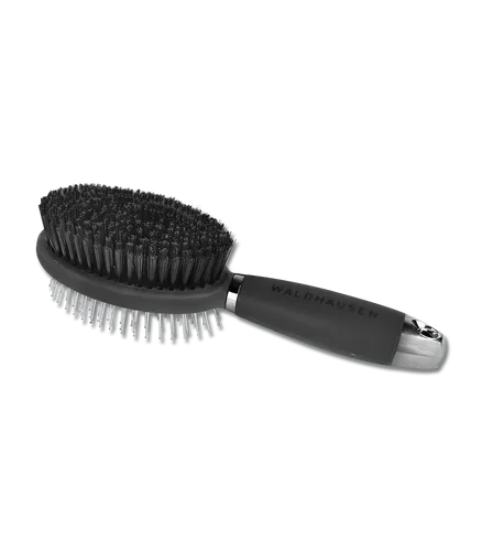 Waldhausen Doppelbürste mit Gelgriff in schwarz