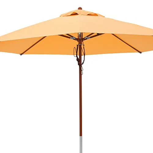 anndora® Sonnenschirm Marktschirm Gastronomie ø 4 m rund in gelb von anndora