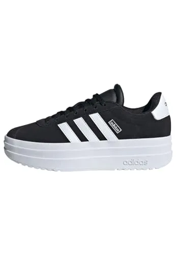 adidas VL Court Bold Shoes JUNIOR – Stilvolle Sneaker für Kids - Sneaker in Core Black/Cloud White mit regulärer Passform, aus hochwertigem Leder und komfortablem Textilfutter, ideal für den Alltag.