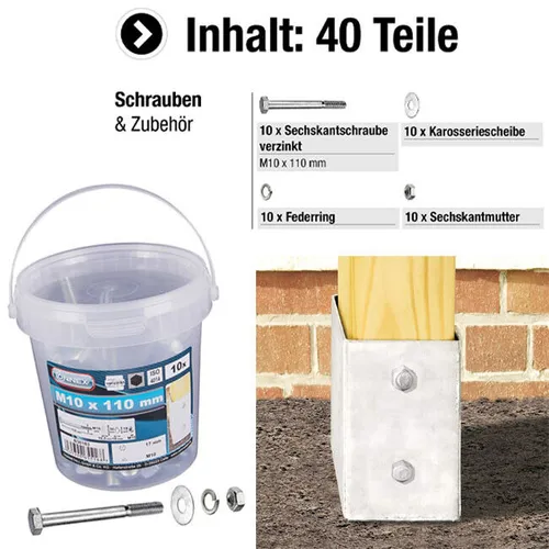 Connex Maschinenschrauben im Eimer M10 x 110 mm verzinkt von Conmetall Meister GmbH