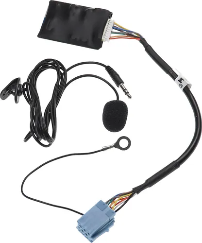 vhbw Bluetooth Adapter kompatibel mit Skoda Superb 2003-2008 Rhapsody, MS 502, MS 501, SatComnass Autoradio - Inkl. Mikrofon, Klinkenkabel + Clip