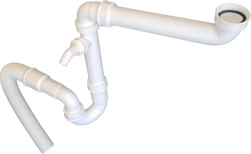 tecuro Raumspar - Spülen Siphon Geruchsverschluss flexibel Ablaufschlauch