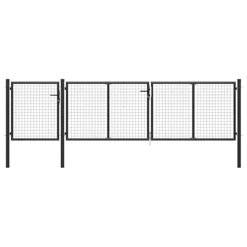 Produktbild vidaXL Gartentor Stahl 400 x 100 cm Anthrazit